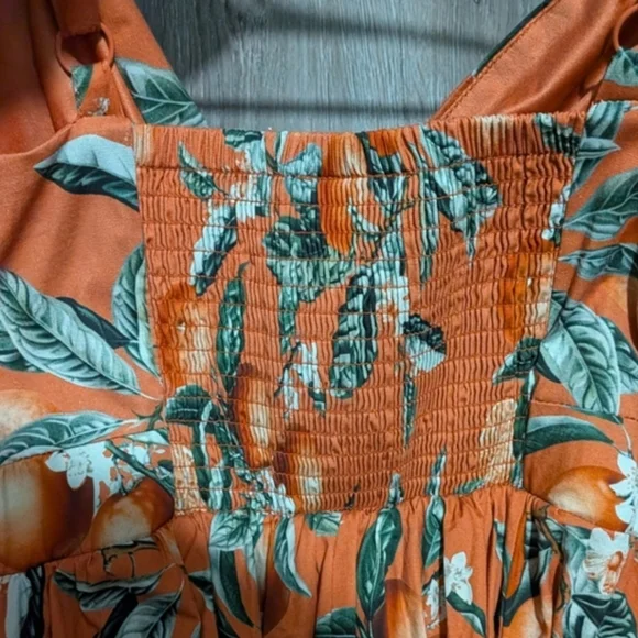 NEW Torrid Retro Chic Orange Blossom Dress Sz 0 NWOT 0X 12 14 L XL - Picture 7 of 9
